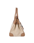 Birkin 35 Toile And Swift In Biscuit, side view
